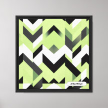 Wasabi Green Bold Chevron Geometric