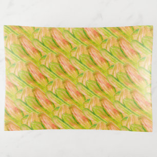 Wasabi Green Earthy Art Abstract Floral Trinket Tray
