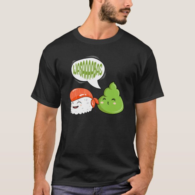 Wasabi Salmon Sushi Japanese Horseradish Paste Con T-Shirt (Front)