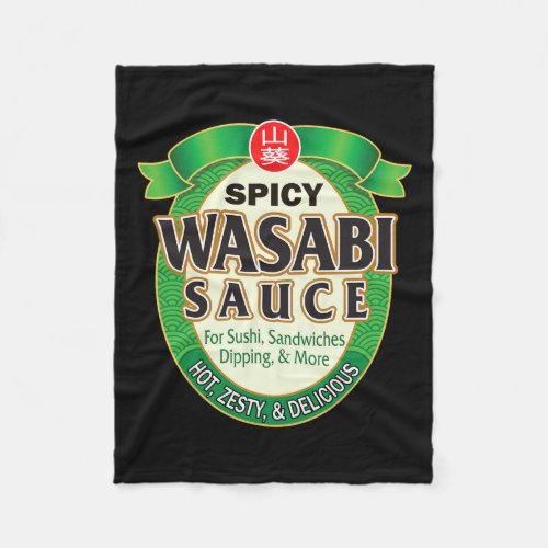 Wasabi Sauce Hot Spicy Asian Japan Sushi Halloween Fleece Blanket
