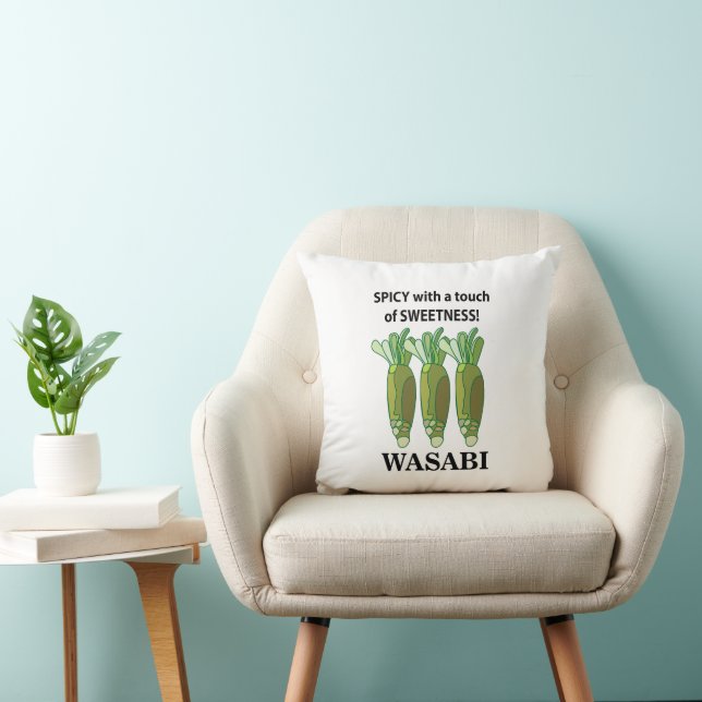 Wasabi Spicy With A Touch Of Sweetness Wasabi  Throw Pillow (Chair)