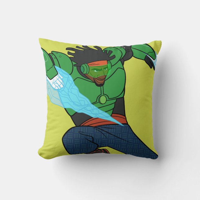 Wasabi Supercharged Throw Pillow (Front)