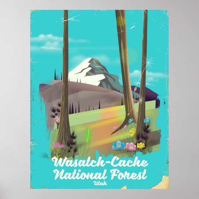 Wasatch-Cache National Forest Utah vacation poster (Front)