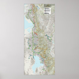 Wasatch Front Trail Network Map Poster