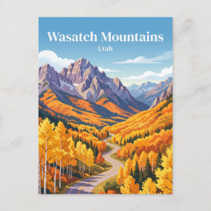 Wasatch Mountains USA Postcard