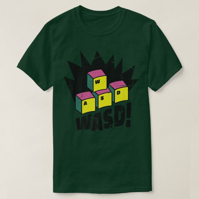 WASD Funny PC Computer Games Video Game Gaming Gam T-Shirt (Design Front)