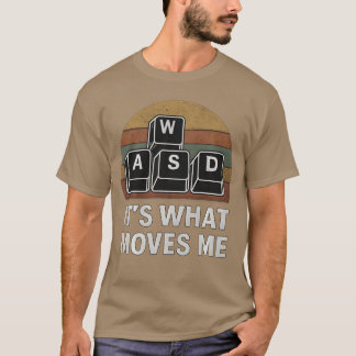 WASD Gaming Keys Funny PC Gamer Design Computer Ne T-Shirt