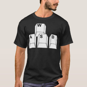 WASD PC Computer Tee Keyboard Video Game Funny Gif