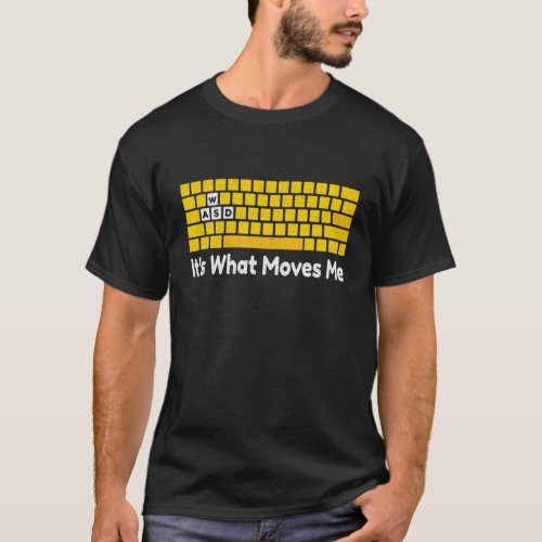 WASD PC Gamer Gifts Boys Men Computer Games Video T_Shirt