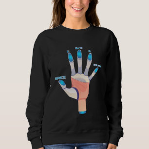 WASD PC Gamer Hand Gamer Video Gaming Boys Men Vin Sweatshirt