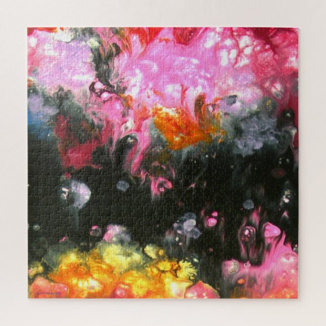 "Wash #3", abstract, psychedelic Jigsaw Puzzle (Vertical)