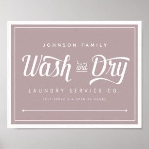 Wash and Dry Laundry Sign (Customize it!)