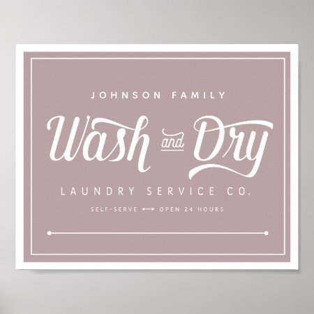 Wash And Dry Laundry Sign (customize It!)
