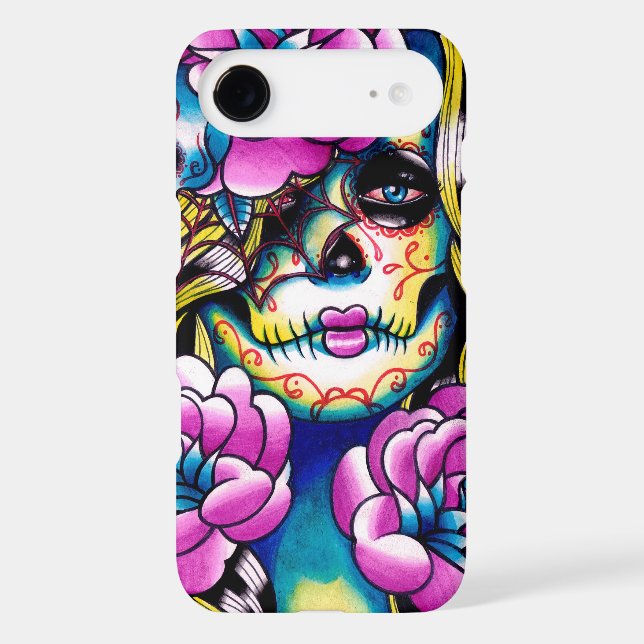 Wash Away Sugar Skull Girl Case-Mate iPhone Case (Back)