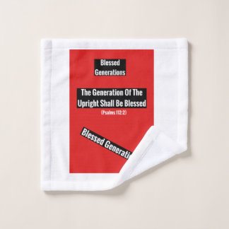 Wash cloth with Bible Verse