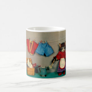 wash day for tabby kitten RPPC Coffee Mug