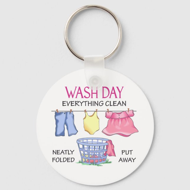 Wash Day Keychain (Front)