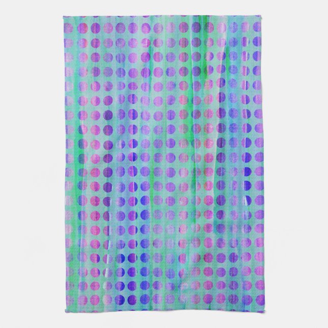 Wash Dots Mini Periwinkle Kitchen Towel (Vertical)