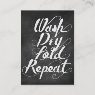 Wash Dry Fold Repeat Business Card