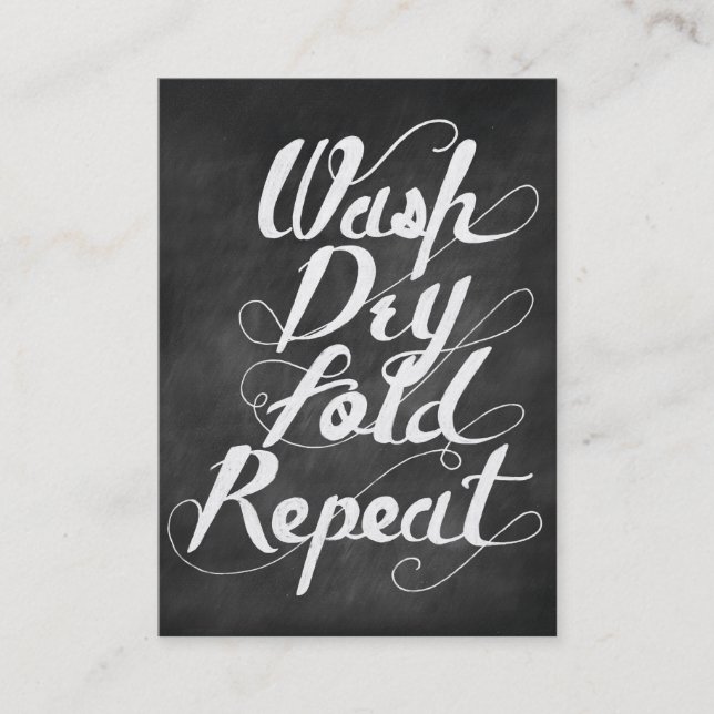Wash Dry Fold Repeat Business Card (Front)