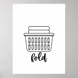 Wash dry fold repeat posters