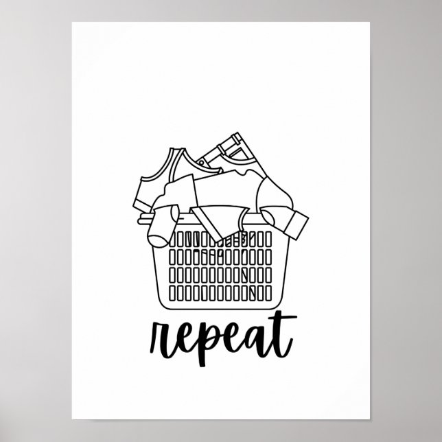 Wash dry fold repeat posters  (Front)