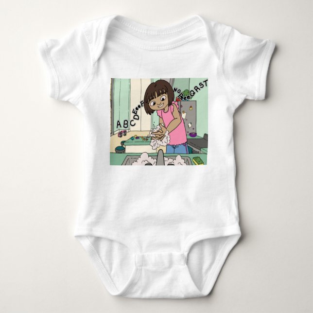 Wash Hands Baby Bodysuit (Front)