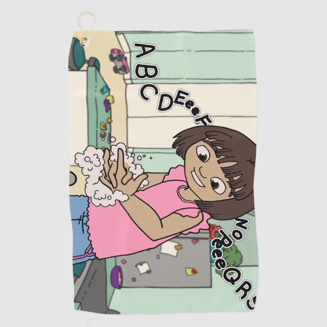 Wash Hands Golf Towel (Front)