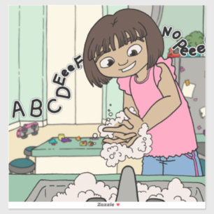 Wash Hands Sticker