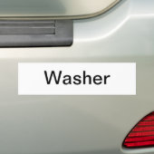Wash Machine Sign/ Bumper Sticker (On Car)