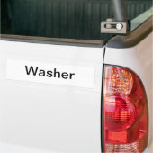 Wash Machine Sign/ Bumper Sticker (On Truck)