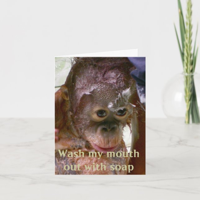 Wash My Mouth Out with Soap apology Card (Front)