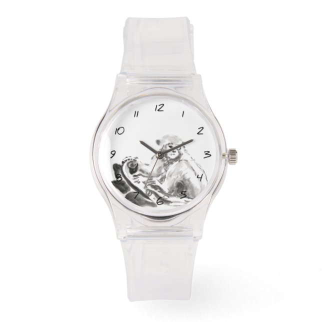 Wash Painting Monkey Chinese Year Zodiac Birthday Watch (Front)
