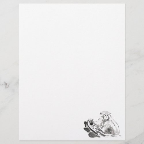 Wash Painting Monkey Year Zodiac Letterhead