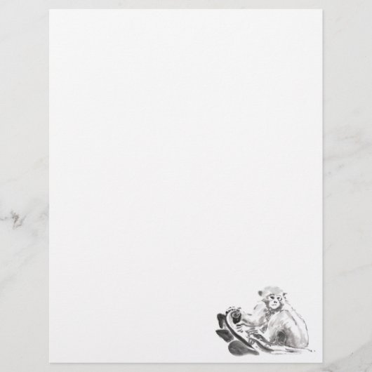 Wash Painting Monkey Year Zodiac Letterhead (Front)