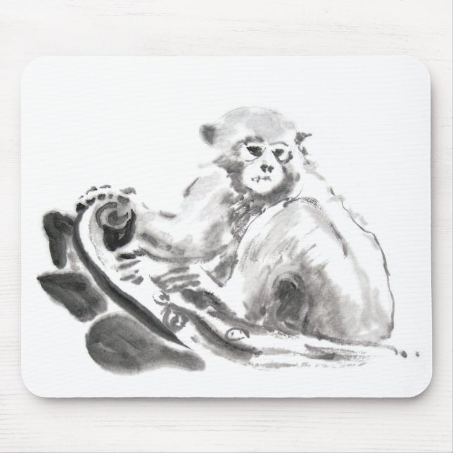 Wash Painting Monkey Year Zodiac Mousepad (Front)