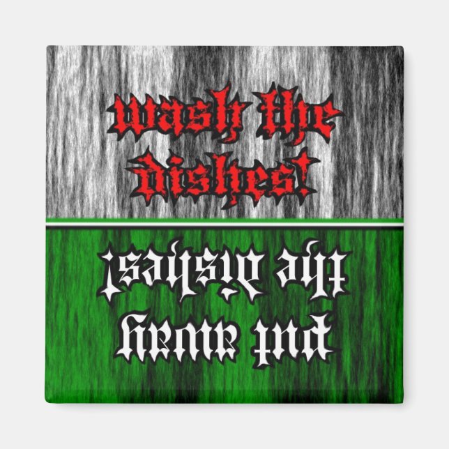 Wash & Put Away Clean/Dirty Dishwasher Magnet (Front)