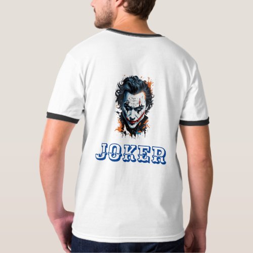 Wash T_Shirt with Whimsical Joker Image