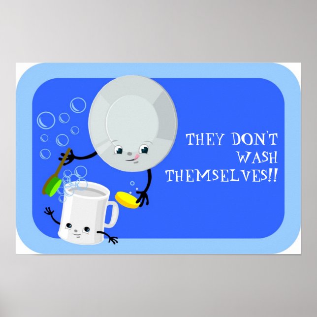 Wash the dishes! poster (Front)