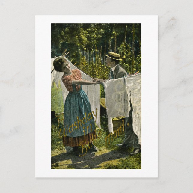 Wash Time in Butte, Montana Vintage Postcard (Front)