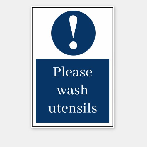 Wash Utensils Sticker
