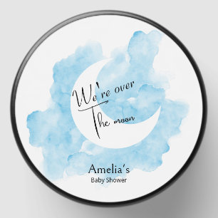 Wash Watercolor Over the Moon Mini Candle Favors