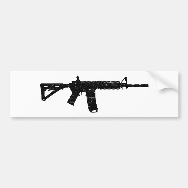 Wash Worn AR15 Bumper Sticker (Front)