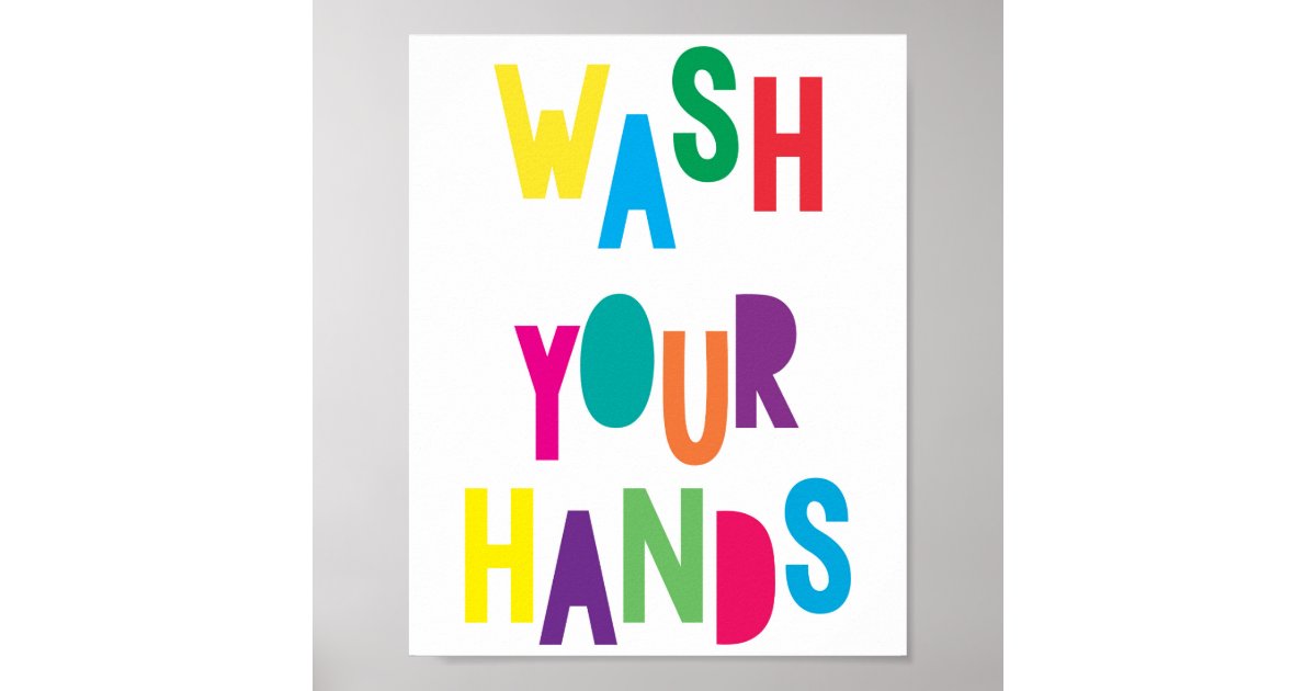 printable wash hands sign for kids