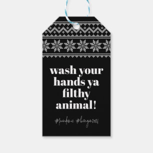 Wash Your Hands 2020 Funny Humor Sweater Stitch Gift Tags