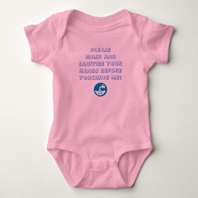 Wash Your Hands! Baby Bodysuit (Front)