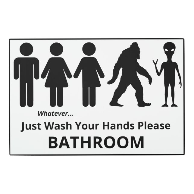 Wash Your Hands Bathroom Metal Sign (Front)
