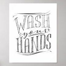 Wash Your Hands Art Wall Decor Zazzle