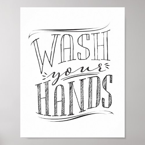 Wash Your Hands Bathroom Wall Art