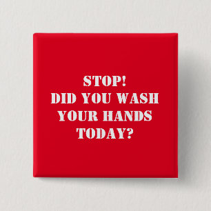 Wash your hands button